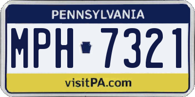 PA license plate MPH7321