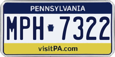 PA license plate MPH7322
