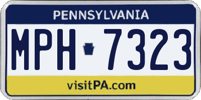 PA license plate MPH7323