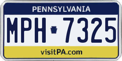 PA license plate MPH7325