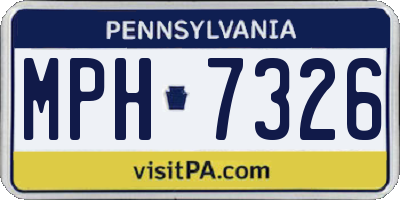 PA license plate MPH7326