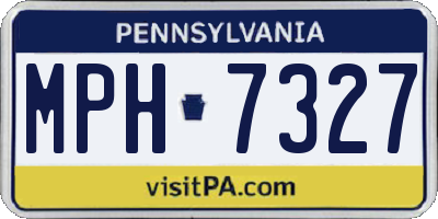 PA license plate MPH7327