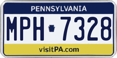 PA license plate MPH7328