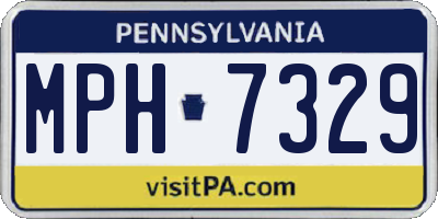 PA license plate MPH7329