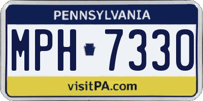 PA license plate MPH7330