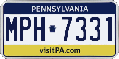 PA license plate MPH7331