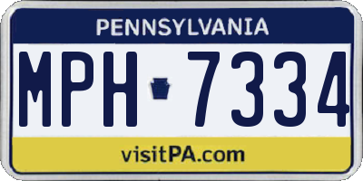PA license plate MPH7334