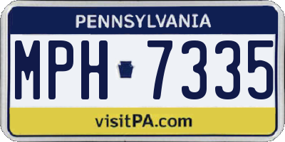 PA license plate MPH7335