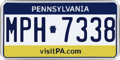 PA license plate MPH7338