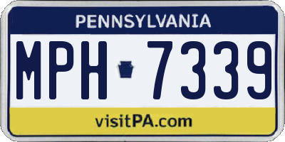 PA license plate MPH7339