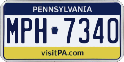 PA license plate MPH7340