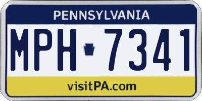 PA license plate MPH7341