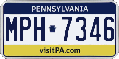 PA license plate MPH7346