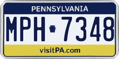 PA license plate MPH7348