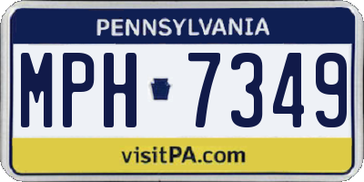 PA license plate MPH7349