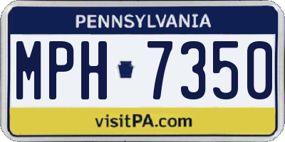 PA license plate MPH7350