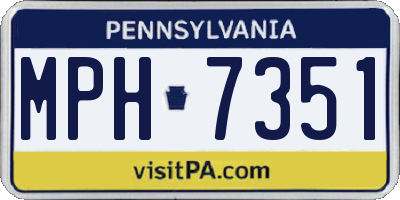 PA license plate MPH7351