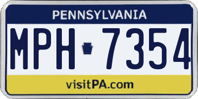 PA license plate MPH7354