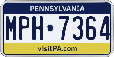 PA license plate MPH7364
