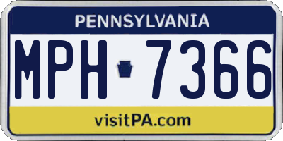 PA license plate MPH7366