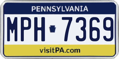 PA license plate MPH7369