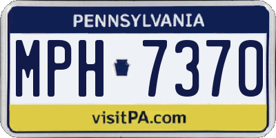 PA license plate MPH7370