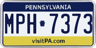 PA license plate MPH7373