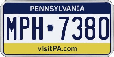 PA license plate MPH7380