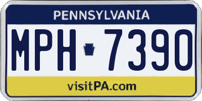 PA license plate MPH7390