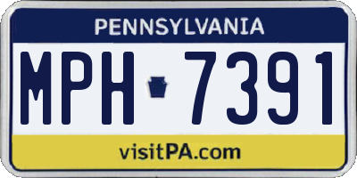 PA license plate MPH7391