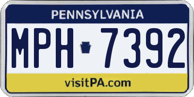 PA license plate MPH7392