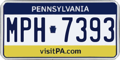 PA license plate MPH7393
