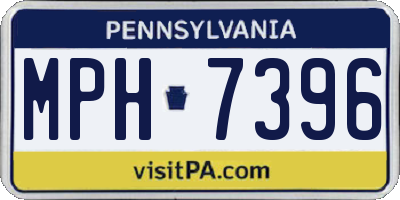 PA license plate MPH7396