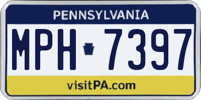 PA license plate MPH7397