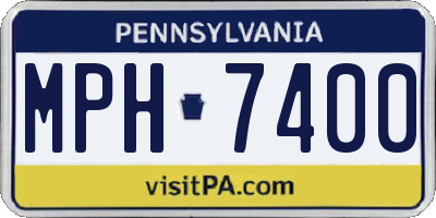 PA license plate MPH7400