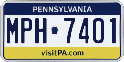 PA license plate MPH7401