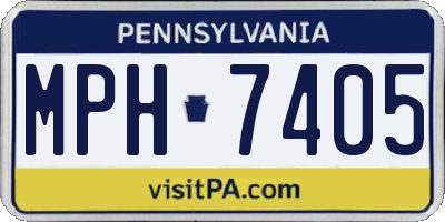 PA license plate MPH7405