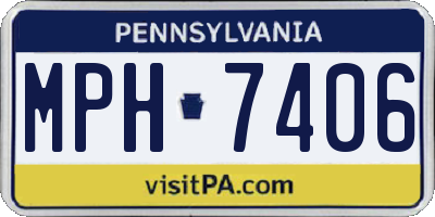 PA license plate MPH7406