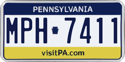 PA license plate MPH7411