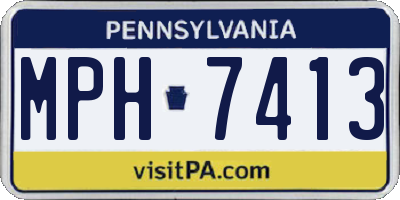 PA license plate MPH7413