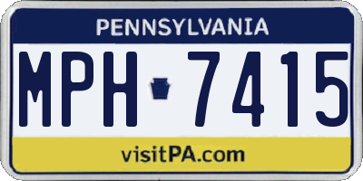 PA license plate MPH7415