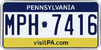 PA license plate MPH7416