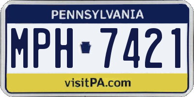 PA license plate MPH7421