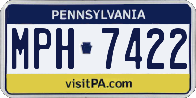 PA license plate MPH7422