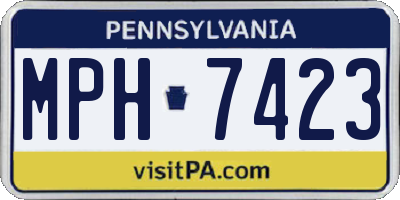 PA license plate MPH7423