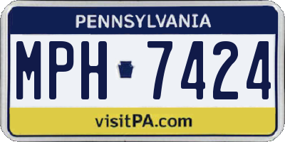 PA license plate MPH7424