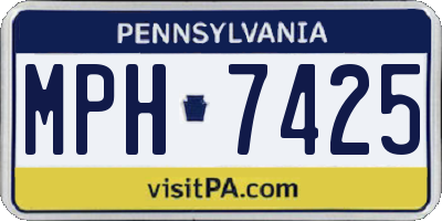 PA license plate MPH7425