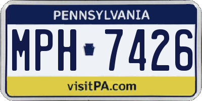PA license plate MPH7426