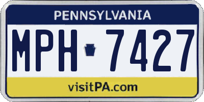 PA license plate MPH7427