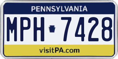 PA license plate MPH7428